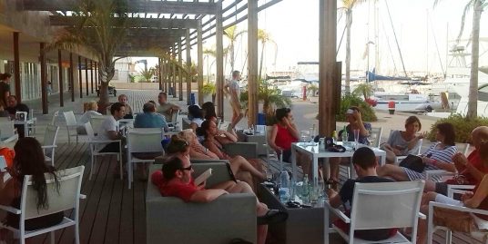 Torrevieja, Glacier, Café dans la marina