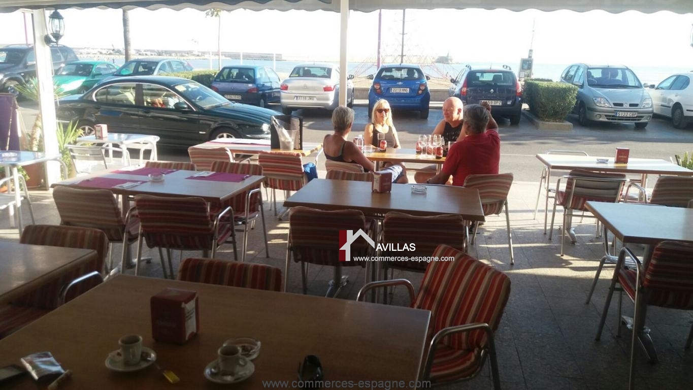 Peniscola, Bar, Cafétéria, Pizzéria face mer avec logement
